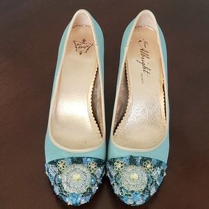 Anthropologie Miss Albright Embellished Heels
